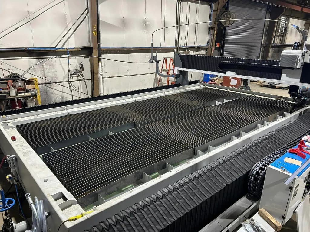 The 10' x 20' waterjet cutting table at the St. Louis facility